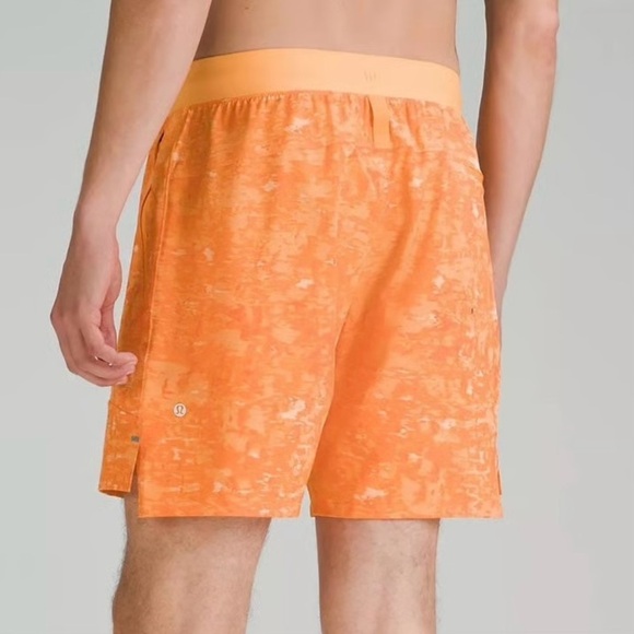 Lululemon License To Train Short 7" *Linerless in Ember Radiate Mango Dream - Picture 2 of 8